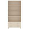 vidaXL Highboard HAMAR Solid Wood Pine Honey Brown