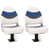 vidaXL 4 Piece Foldable Boat Seat Set High Backrest