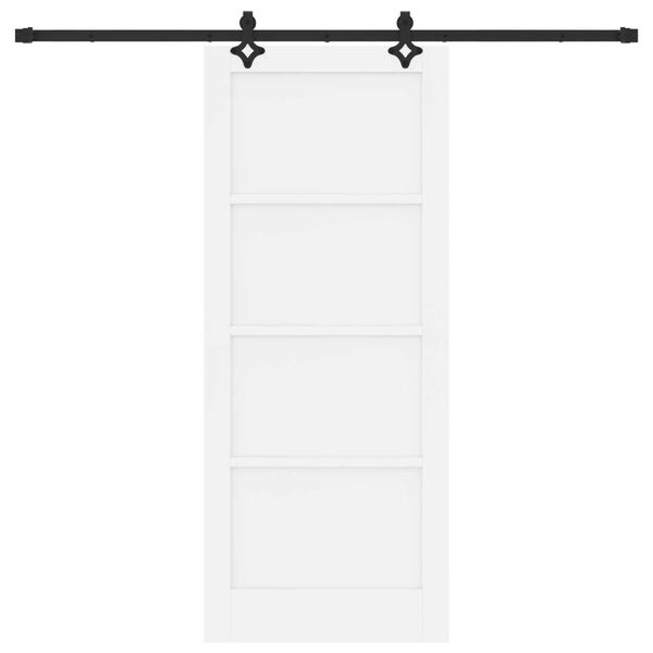 vidaXL Sliding Door ORKDAL White 83 x 202 cm Solid Pine Wood