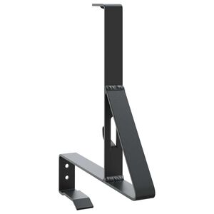 vidaXL Snow Guard Support Black 29.5 x 3 x 34.5 cm Steel