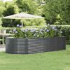 vidaXL Garden Raised Bed Anthracite 291x140x68 cm Galvanised Steel