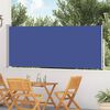 vidaXL Patio Retractable Side Awning 120x500 cm Blue