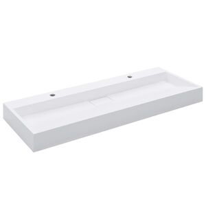 vidaXL Wash Basin 120x46x11 cm Mineral Cast/Marble Cast White
