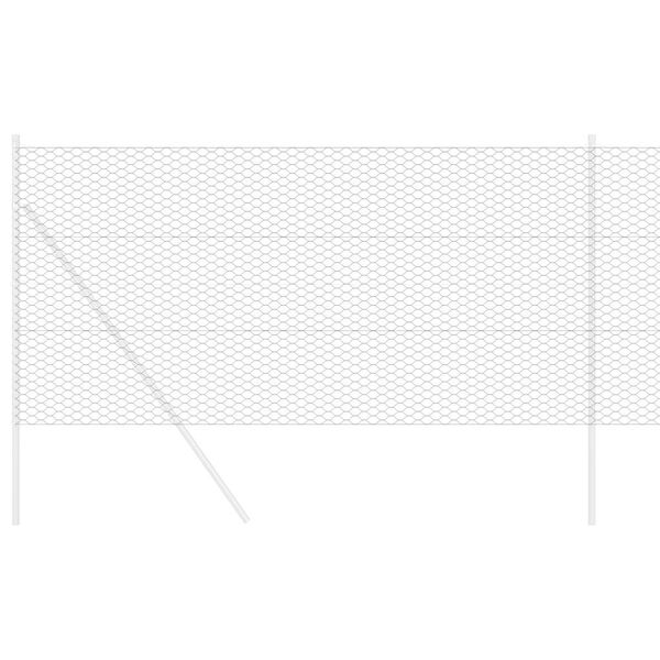 vidaXL Hexagon Fence Grey 0.4 x 10 m Steel