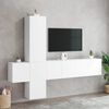 vidaXL 5 Piece TV Wall Units White Engineered Wood