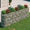 vidaXL Gabion Raised Bed Galvanised Iron 330x50x100 cm
