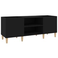 vidaXL Record Cabinet Black 121x38x48 cm Engineered Wood