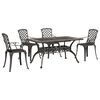 vidaXL 5 Piece Garden Dining Set Bronze Cast Aluminium