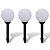 vidaXL Outdoor Pathway Lamps 3 pcs LED 20 cm with Ground Spike