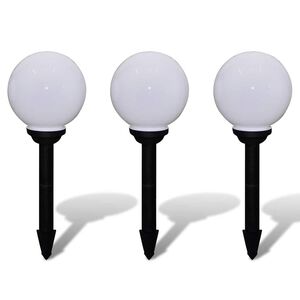 vidaXL Outdoor Pathway Lamps 3 pcs LED 20 cm with Ground Spike