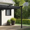 vidaXL Wall Mounted Gazebo Anthracite Steel