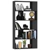vidaXL Book Cabinet/Room Divider Black 80x24x159 cm Engineered Wood