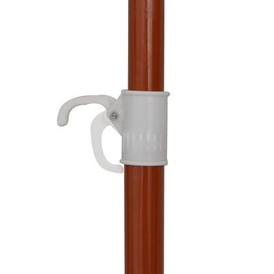 vidaXL Parasol with Steel Pole 240 cm Taupe