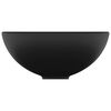vidaXL Luxury Bathroom Basin Round Matt Black 32.5x14 cm Ceramic
