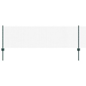 vidaXL Welded Wire Fence with Posts 10 x 0.6 m PVC-Coated Steel Green