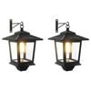 vidaXL Wall Mount Lamp with LED Bulb 2 pcs Black 19 x 14 x 25 cm