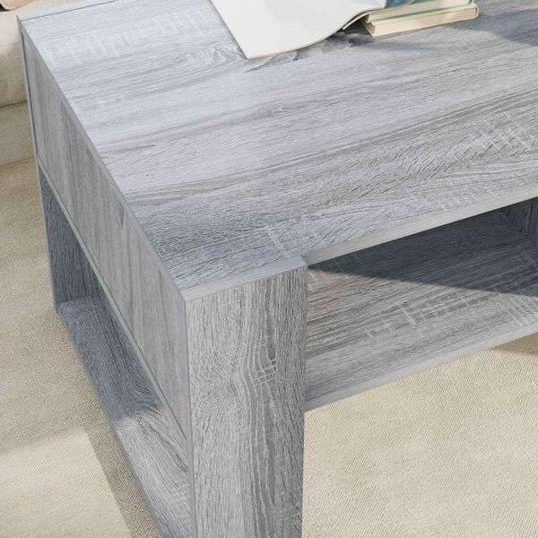 vidaXL Coffee Table Grey Sonoma 92 x 53 x 45 cm Engineered Wood