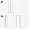 vidaXL Walk-in shower wall Folding Gold and transparent 100 x 190 cm