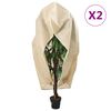 vidaXL Plant Fleece Covers with Zip 2 pcs 70 g/m&sup2; 1.2x1.8 m