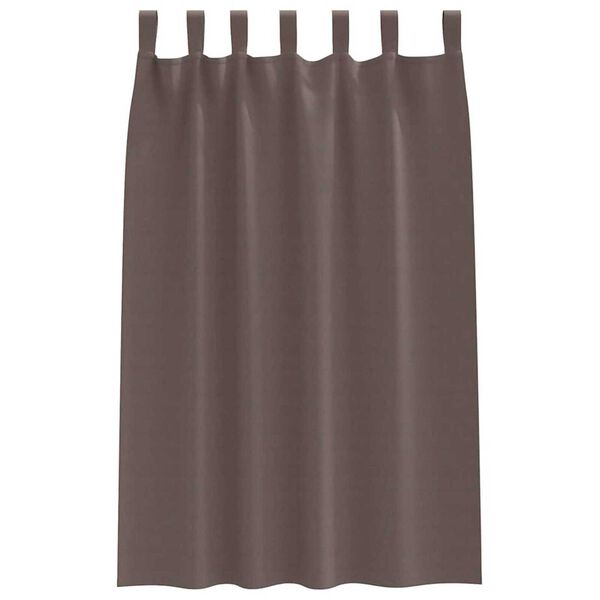 vidaXL Blackout Curtains with Rings 2 pcs Dark Brown 175 x 140 cm