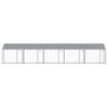 vidaXL Dog Cage with Roof and Doors Grey 10x2x2 m Galvanised Steel