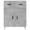 vidaXL Sideboard Concrete Grey 69.5x34x90 cm Engineered Wood