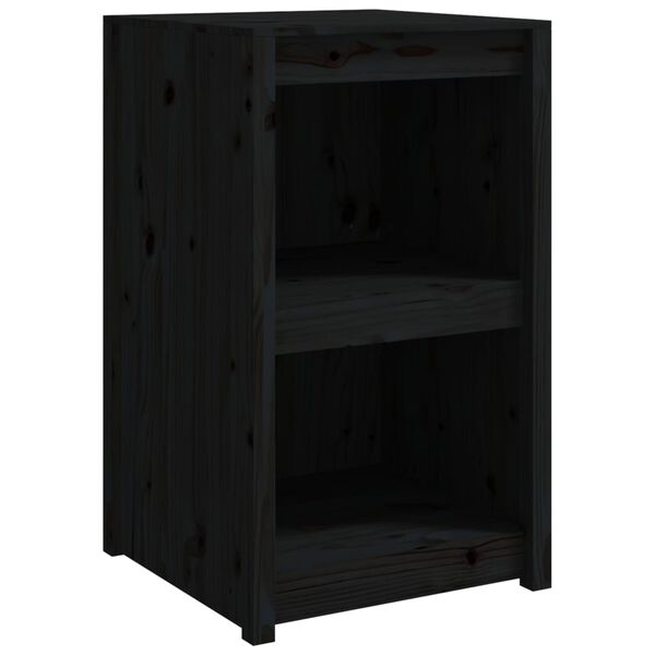 vidaXL Outdoor Kitchen Cabinet Black 55x55x92 cm Solid Wood Pine