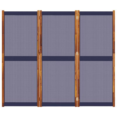 vidaXL 3-Panel Room Divider Dark Blue 210x180 cm