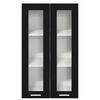 vidaXL Hanging Cabinet Riga Black Oak 60 x 31 x 100 cm Engineered Wood