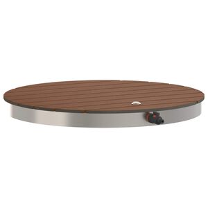 vidaXL Garden Floor Shower WPC and Stainless Steel 201 Brown