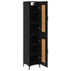 vidaXL Highboard Black Oak 34.5 x 34 x 180 cm Engineered Wood
