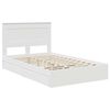 vidaXL Storage Bed with Headboard White 120 x 200 cm Engineered Wood