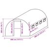 vidaXL Greenhouse Replacement Cover (16 m&sup2;) 400x400x200 cm Green