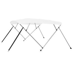 vidaXL 4 Bow Bimini Top White 243x180x137 cm