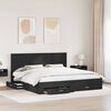 vidaXL Bed Frame Black and Silver 200 x 200 cm Engineered Wood
