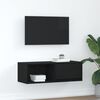 vidaXL TV Cabinet Black Oak 80x31x25.5 cm Engineered Wood
