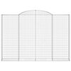 vidaXL Arched Gabion Baskets 3 pcs 300x30x200/220 cm Galvanised Iron