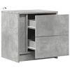 vidaXL Bedside Cabinets with LED Lights 2 pcs Concrete Grey Engineered Wood