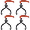 4 pcs Log Tongs with PVC Handle