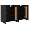 vidaXL Wall-mounted Cabinet 2 pcs Black Oak 69.5 x 34 x 90 cm