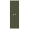 vidaXL Storage Cabinet with Storage 2 pcs Olive Green 60 x 40 x180 cm