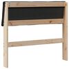 vidaXL Upholstered Headboard Black 100 cm Solid Pine Wood