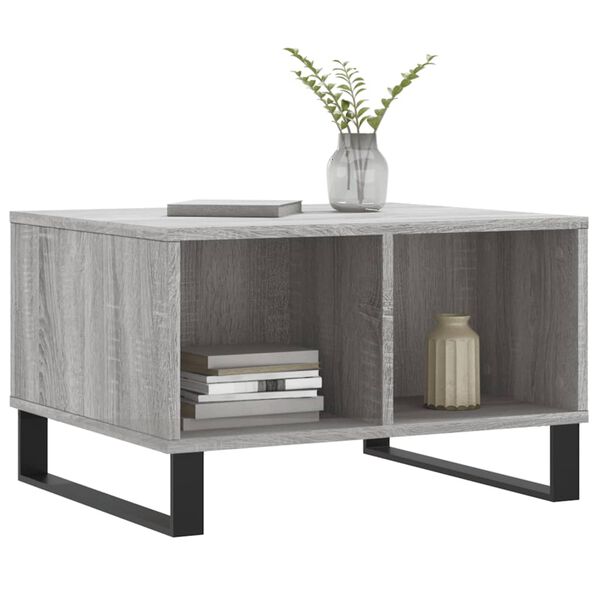 vidaXL Coffee Table Grey Sonoma 60x50x36.5 cm Engineered Wood