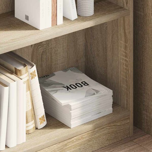 vidaXL Bookshelf Sonoma Oak 80x24x75 cm Engineered Wood