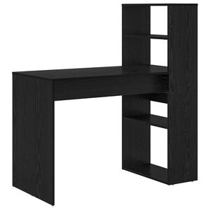 vidaXL Desk Black Oak Engineered Wood 113 x 54 x 120 cm