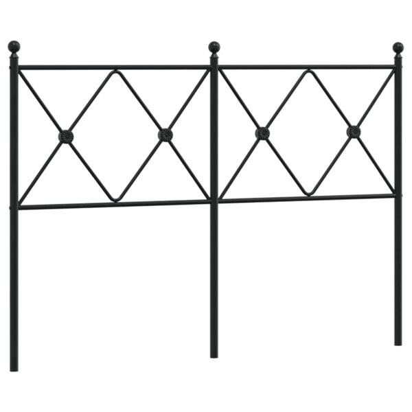 vidaXL Metal Replace Headboard Black 120cm