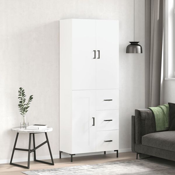 vidaXL Highboard White 69.5x34x180 cm Engineered Wood