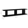 vidaXL Wall Shelf 2 pcs High Gloss Black 90x18x20 cm Engineered Wood