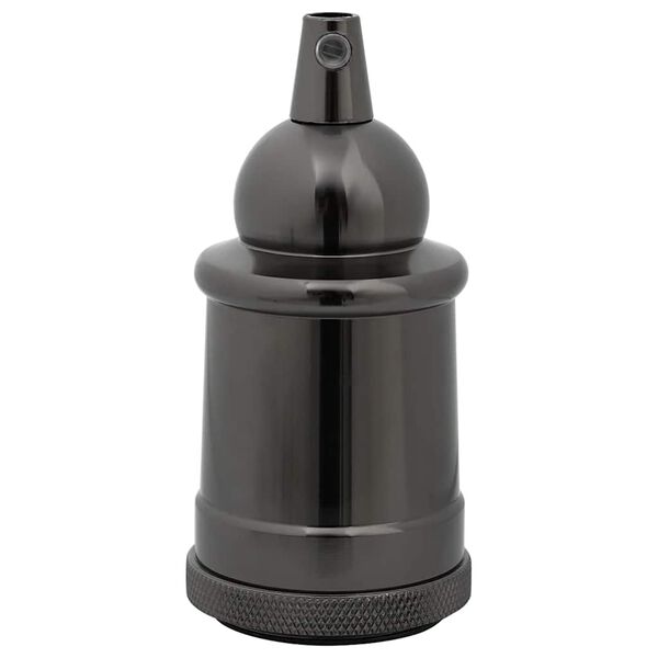 vidaXL Lamp Holders 2 pcs Glossy Black E27