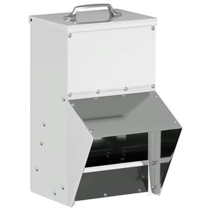 vidaXL Chicken Feeder Silver 20 x 25 x35 cm Galvanised Steel